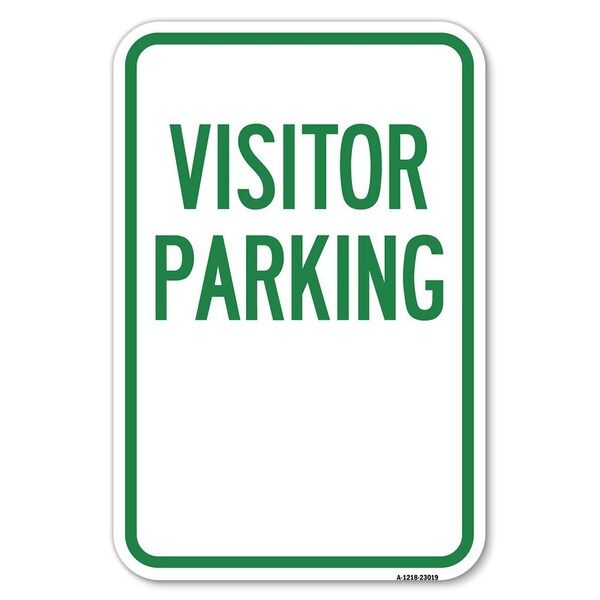 Signmission Reserved Parking Sign Visitor Parking Heavy-Gauge Aluminum Sign, 12" x 18", A-1218-23019 A-1218-23019 - main